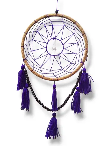 Atrapasueños - Con cuentas y péndulo (Aro 20cm)