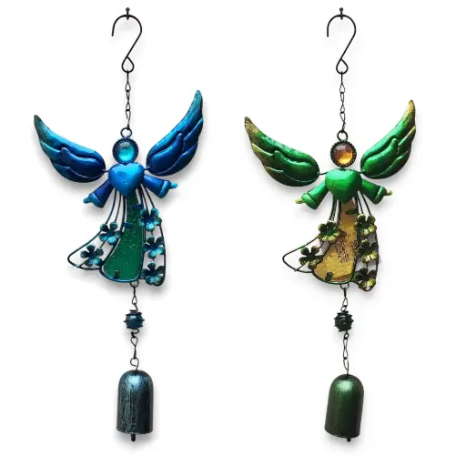 [ONC-024] Colgante Metal Angel con Campanita - 38cm Alto