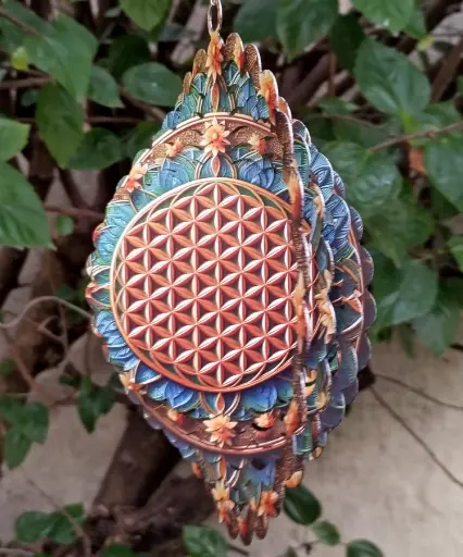 [WINP20-007] WindSpinner 20cm - Flor de la vida (Pintado ambos lados)