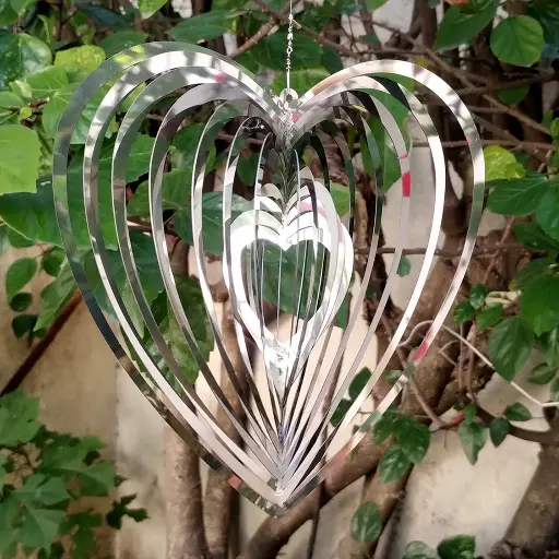 [WINA20-016] WindSpinner 20cm - Corazón (Acero Inox.)