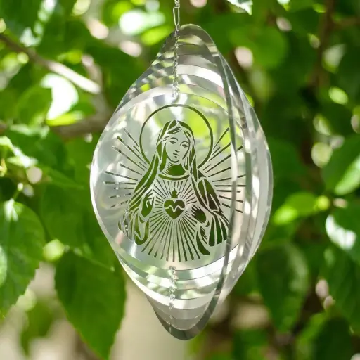 [WINA20-024] WindSpinner 20cm - Virgen María (Acero Inox.)
