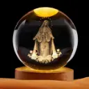 Lampara Esfera de Vidrio - Virgen María (6cm)