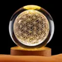 Lampara Esfera de Vidrio - Flor de la vida (6cm)