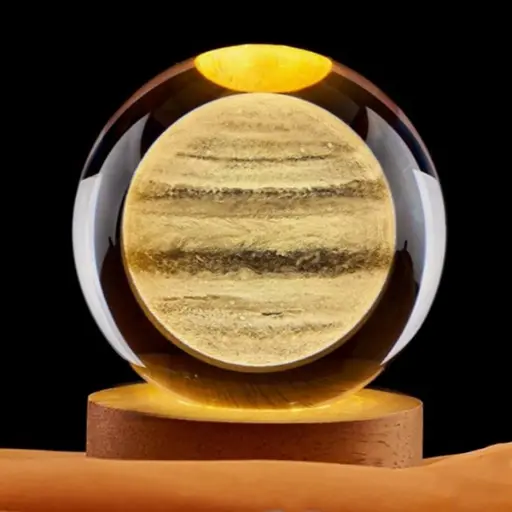 [IMP-148] Lampara Esfera de Vidrio - Planeta Jupiter (6cm)