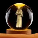 Lampara Esfera de Vidrio - San Francisco de Asís (6cm)