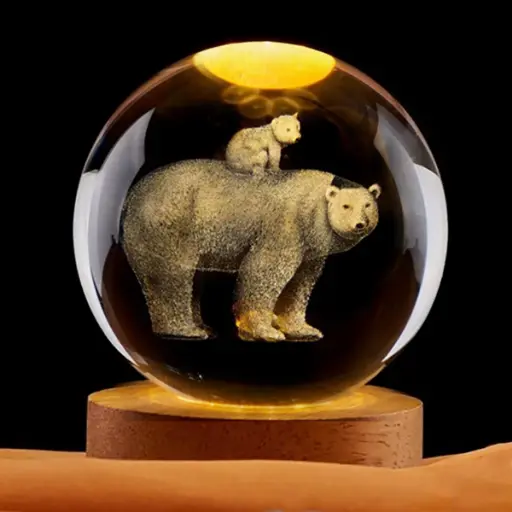 [IMP-147] Lampara Esfera de Vidrio - Mama Oso (6cm)