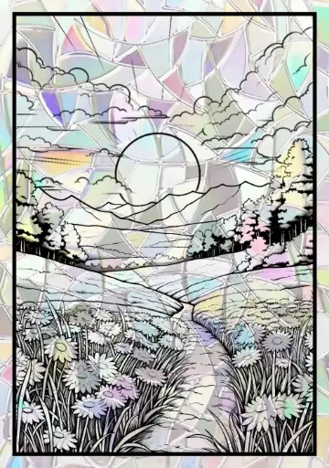 Sticker Suncatcher (Atrapasol) - 013. Atardecer Silvestre