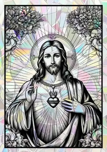 Sticker Suncatcher (Atrapasol) - 023. Jesús