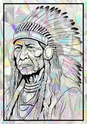 Sticker Suncatcher (Atrapasol) - 025. Chamán