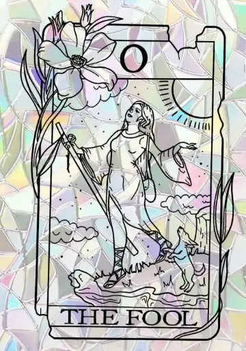 Sticker Suncatcher (Atrapasol) - 026. Carta Tarot "El Loco"