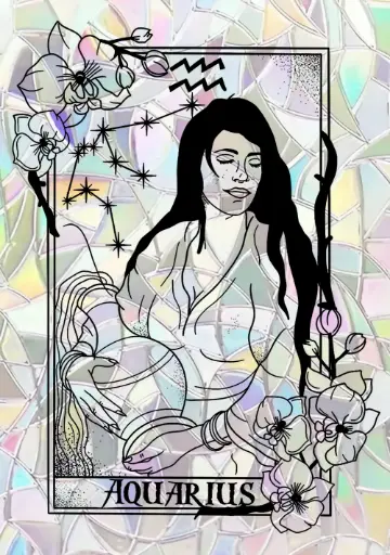 Sticker Suncatcher (Atrapasol) - 041. Signo Acuario