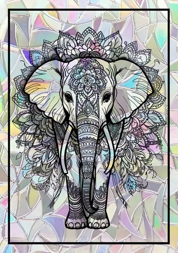 Sticker Suncatcher (Atrapasol) - 045. Elefante