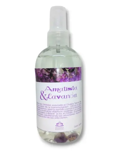 Spray Áurico grande con Cristales - Amatista & Lavanda (250ml)