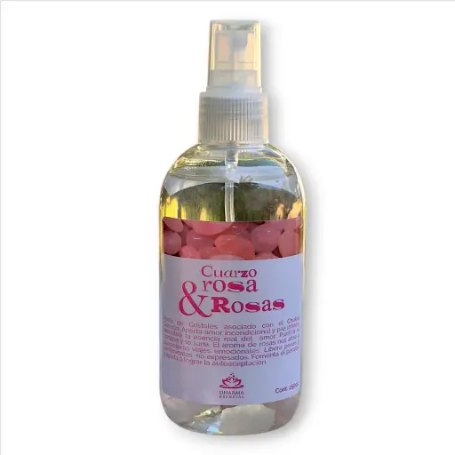 Spray Áurico grande con Cristales - C. Rosa & Rosas (250ml)