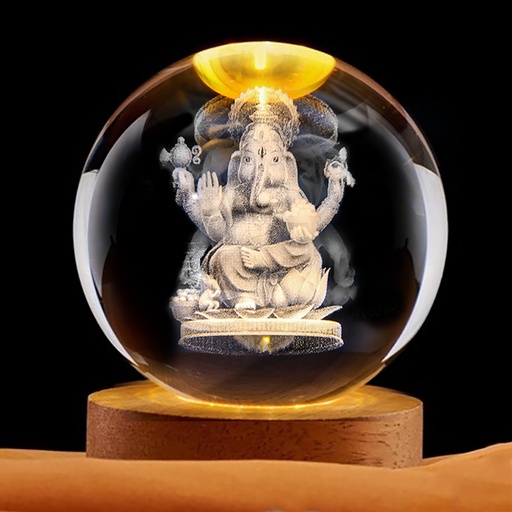 [IMP-140] Lampara Esfera de Vidrio - Ganesha (6cm)