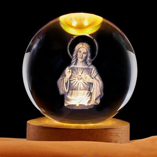 [IMP-231] Lampara Esfera de Vidrio - Virgen Misericordiosa (6cm)
