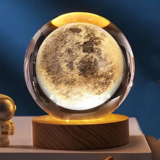 [IMP-145] Lampara Esfera de Vidrio - Luna (8cm)