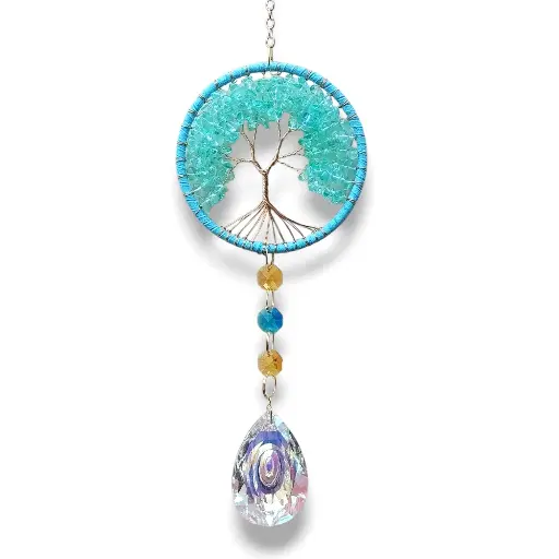 [IMP-062] LIQUIDACION - Colgante - Arbol de Piedras celestes 10cm
