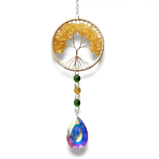 [IMP-056] Colgante de Cristales - Arbol de Citrino 10cm