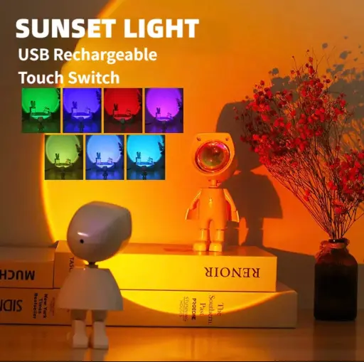 [ONC-086] Proyector Sunset - 16 Colores Recargable (13cm)