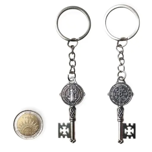 [ONC-059] PROMO X10 - Llavero Llave de Protección San Benito (11x3cm)