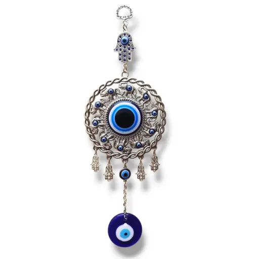 PROMOX12 - Colgante - Mandala Ojo turco Grande (26x10cm)