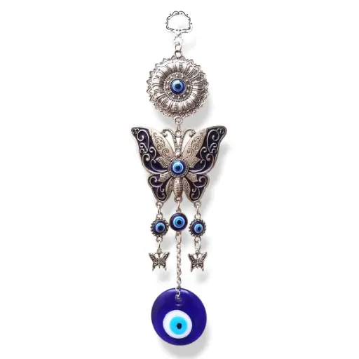 PROMOX12 - Colgante - Mariposa Grande con Ojo turco (22x7cm)