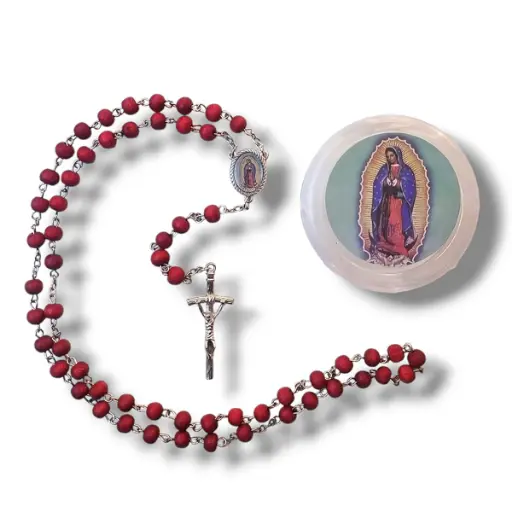 [ONC-089] Rosario Perfumado Virgen Guadalupe (En cajita plástica)