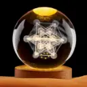 Lampara Esfera de Vidrio - Cubo Metatrón (6cm)