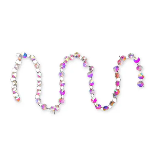 [IMP-215] Tira 1 Metro Cairel TORNASOL Vidrio Hexagonal 14mm