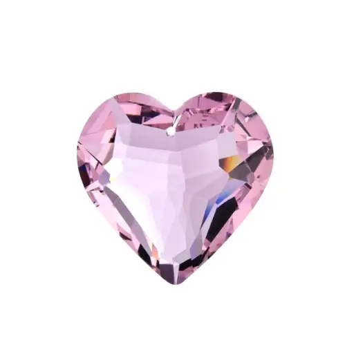 [IMP-234] Atrapasol - Corazon de Vidrio Rosa Mediano (3cm)