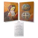Promo x10 - Estampita Holográfica - San Benito (8cm)