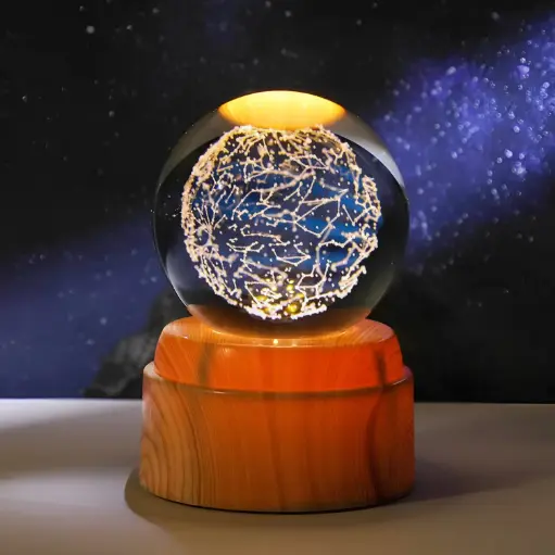 Lampara Esfera de Vidrio GIRATORIA - Constelaciones (6cm)