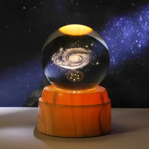 [IMP-260] Lampara Esfera de Vidrio GIRATORIA - Galaxia (6cm)