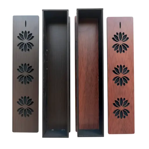 Caja Guarda y Portasahumerio Grande de Lotos (26x6x4 cm)