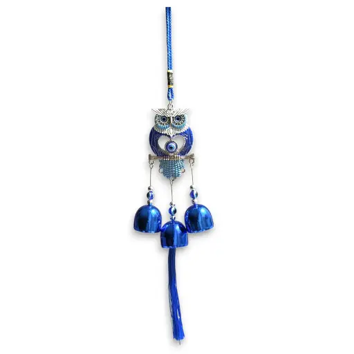 Colgante - Buho con campanitas (13x8)