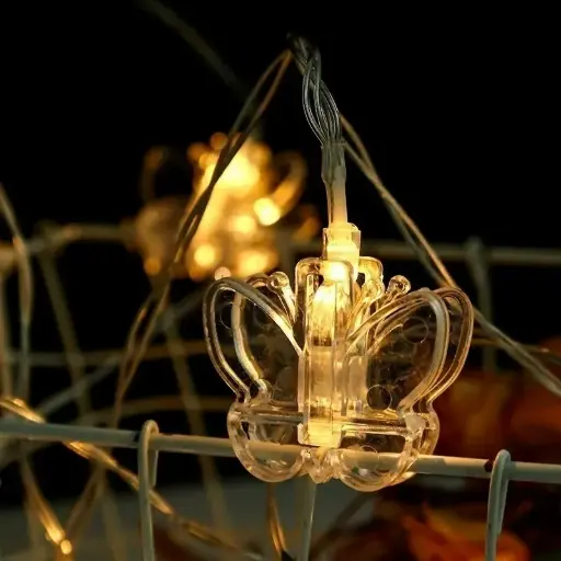 Guirnalda 220v  - 10 Mariposa con Broche 220V (2mts)