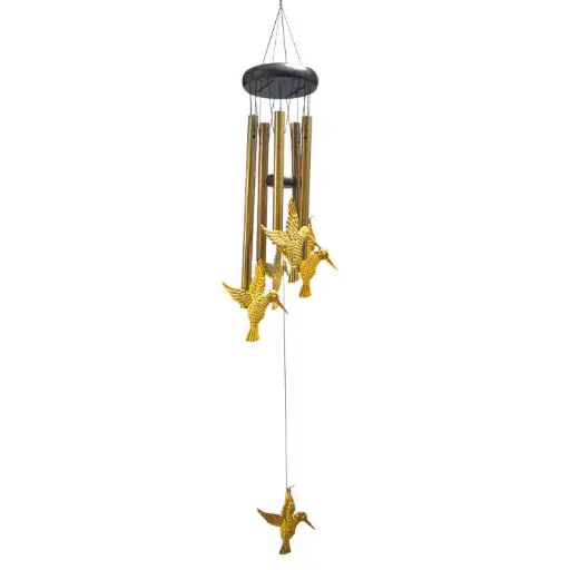 [0206A] Llamador de Angeles con Colibrí Dorado (42x9cm)