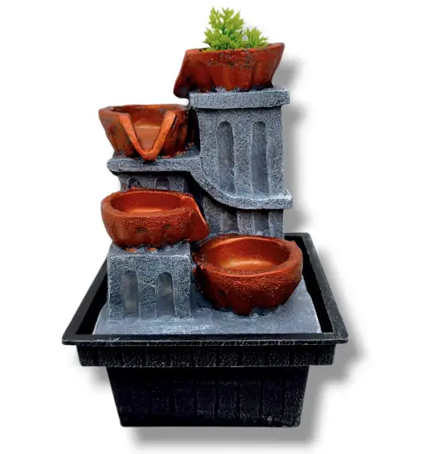 [MT-639] Fuente de Agua - 4 Cuencos cobre (22x13cm)