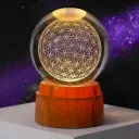 Lamp. Esfera de Vidrio GIRATORIA - Flor de la Vida (8cm)