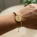 Pulsera de Acero Inox  San Benito Dorada